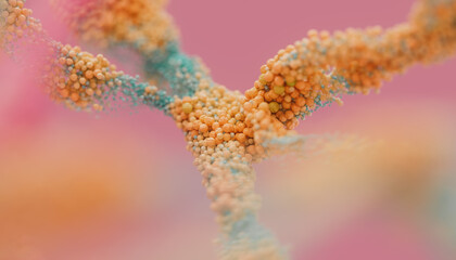 multicolored particles