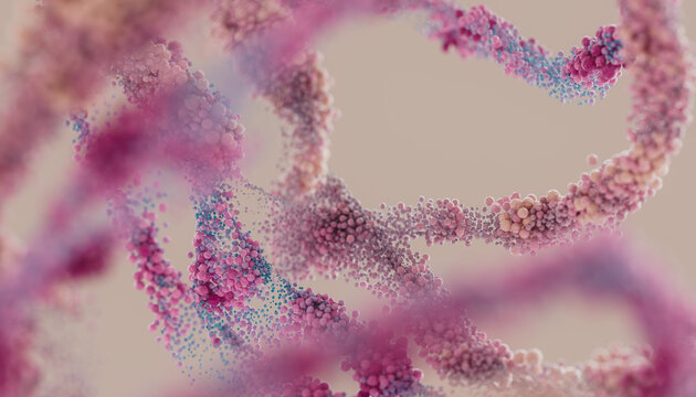 multicolored particles