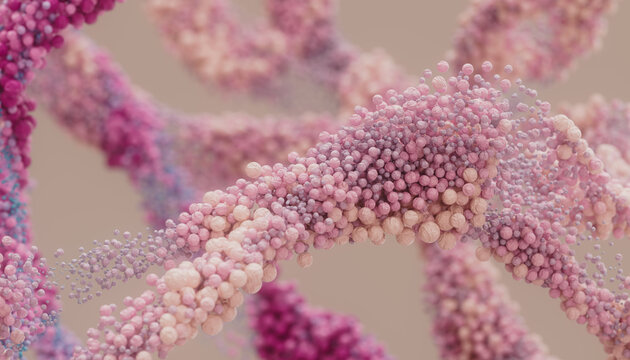 multicolored particles