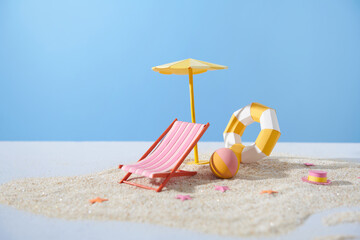 world summer vacation beach chair concept