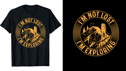 Fototapeta premium HIKING T-SHIRT DESIGN VECTOR EPS