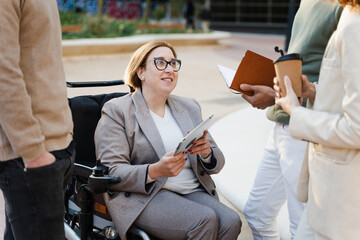 Diverse Business Team On A Business Meeting Outside