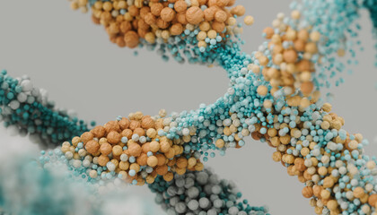 multicolored particles