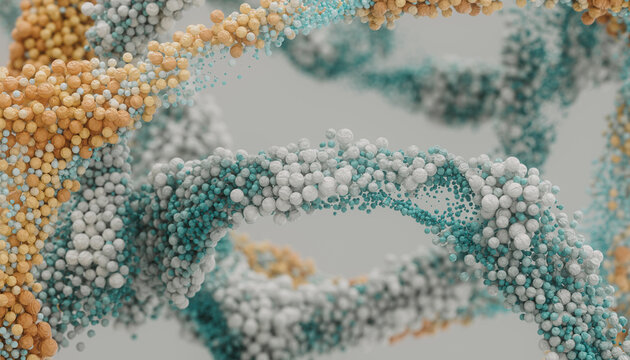 multicolored particles