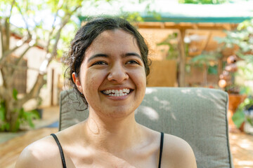 Portrait of a young woman. 