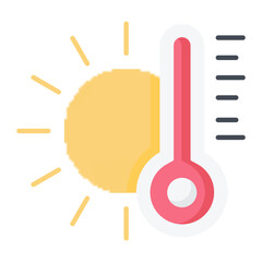 Hot Temperature Flat Icon