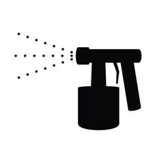Spray tan gun silhouette icon. Clipart image isolated on white background