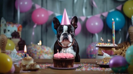 Pawsome Boston Terrier Party: Celebrating the Birthday of a Cute, Happy Dog
