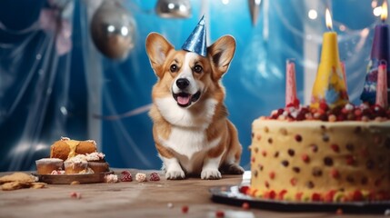 Pawsome Corgi Party: Celebrating the Birthday of a Cute, Happy Dog