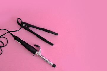 prancha de alisamento e boblis 