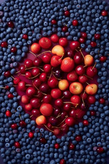 블루베리와 체리, 인공지능 생성