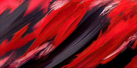 red and black brush stroke banner background, concept graphic resources, generative ai