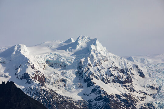 Snowy mountain top