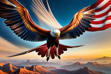 United States of America, Eagle, July 4th, Independence, Freedom, Flag.