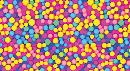 seamless pattern of colorful balls