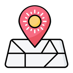 Location Pointer Line Color Icon