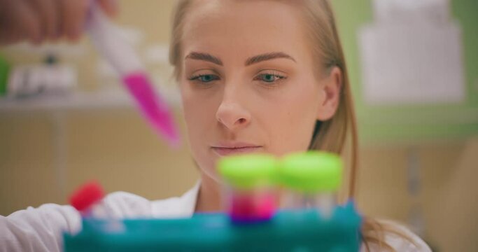 Scientist Working in Medical Laboratory Cancer Research Covic 19 Pandemic