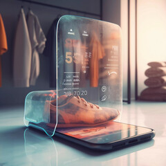 Retail E-Commerce Online shopping Business Presentation together Futureistic AI Generated 