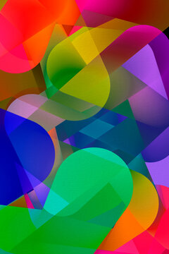 A Bright Colourful Curved Abstract Design