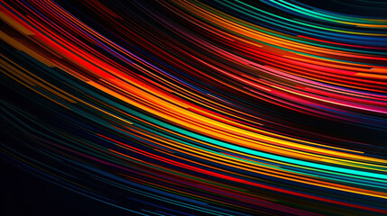 abstract linear background with colorful lines, Generative AI