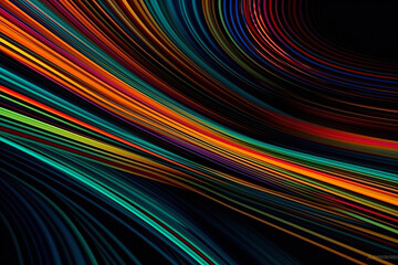 abstract linear background with colorful lines, Generative AI