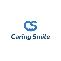 Caring Smile Logo Design cs symbols