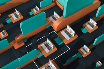 Different technological devices integrated with each other