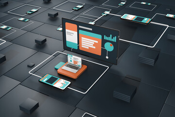 Different technological devices integrated with each other