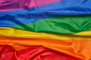 LGBT community flag background with rainbow colors