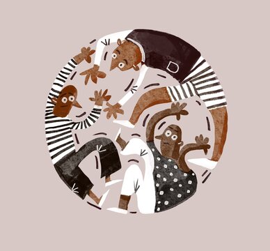 ball of human figures