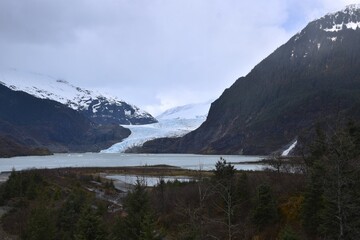 Mendenhall glacier near Juneau Alaska