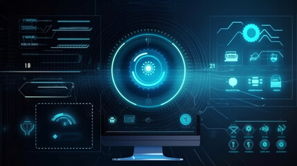 Microchip, electronic and digital access, user authentication system, technology and cybernetics, computer security system, cybersecurity, information and internet security, encryption, Generative AI