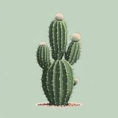 A drawing of a cactus with Generative AI technology