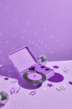Atmosphere of discos, good creative mood and aesthetics