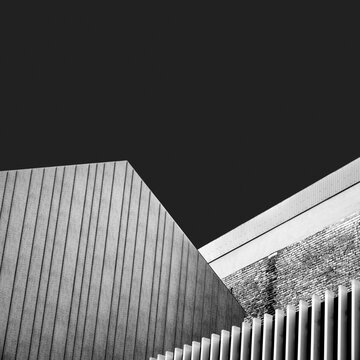 Abstract geometric lines and shapes of modern architecture
