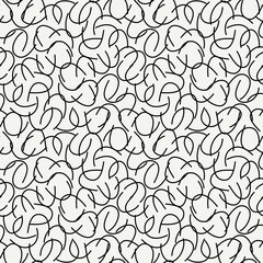 Sketched linear seamless pattern. Organic, natural abstract wallpaper. Minimalist design background. Freehand irregular curve lines motif print. Modern simple minimal ornament