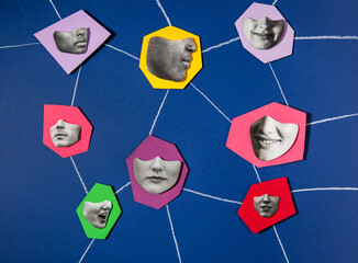 Large network of people