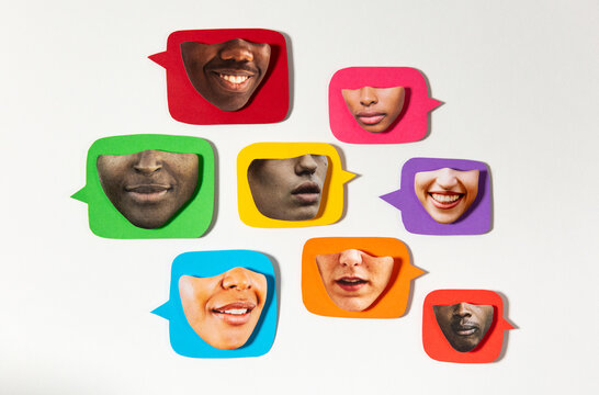 Colorful big group chat