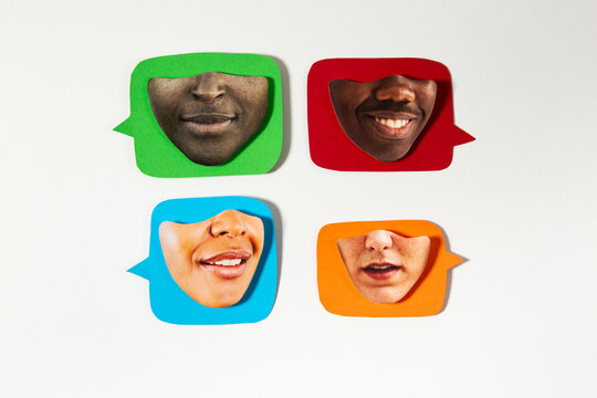 Four chat collage