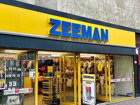 The Hague, netherlands - january 23 2023: store front and sign of a store of low cost dutch retail store zeeman