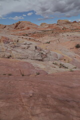 Hiking in Valley of fire in Nevada, USA