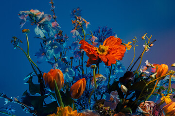 still life of vibrant wildflowers