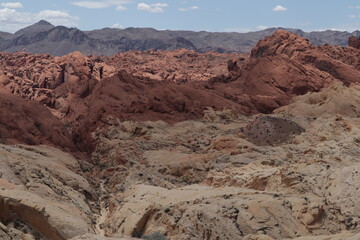 Hiking in Valley of fire in Nevada, USA