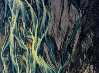Braided Rivers Iceland Stream