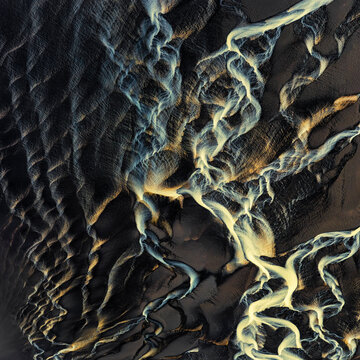 Braided Rivers Iceland Swirl