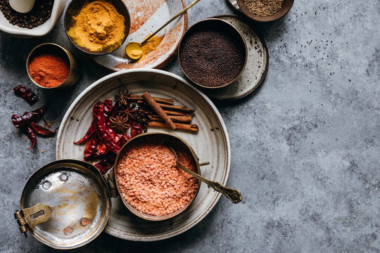 Ingredients for Dhal and Spices