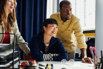 Young Multiethnic People In Office