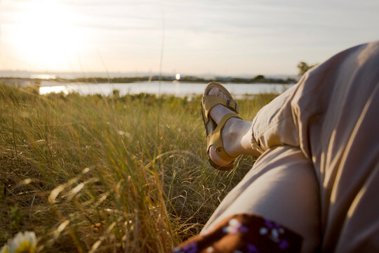 relaxind on the sunset