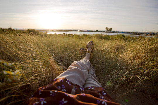 relaxind on the sunset