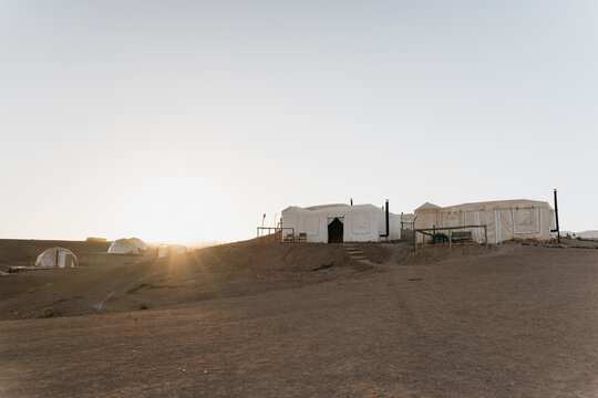 Elegant camping in the desert